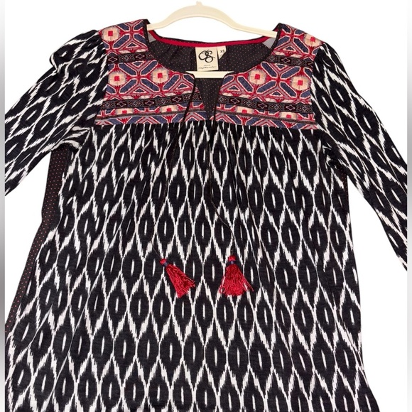 ANTHROPOLOGIE OS • XS 3/4 SLEEVE BOHO TOP • EXCELLENT CONDITION - Picture 2 of 13